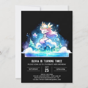 Convite Adorável Princesa Digital Aniversário