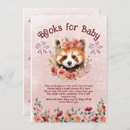 Convite Adorável Red Panda Bear Livros para bebê