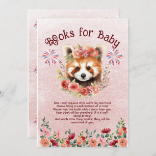 Convite Adorável Red Panda Bear Livros para bebê