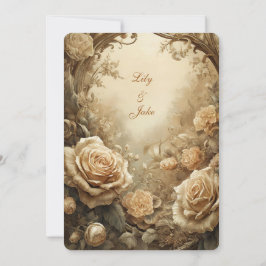 Convite Adorável Rosa Invitation