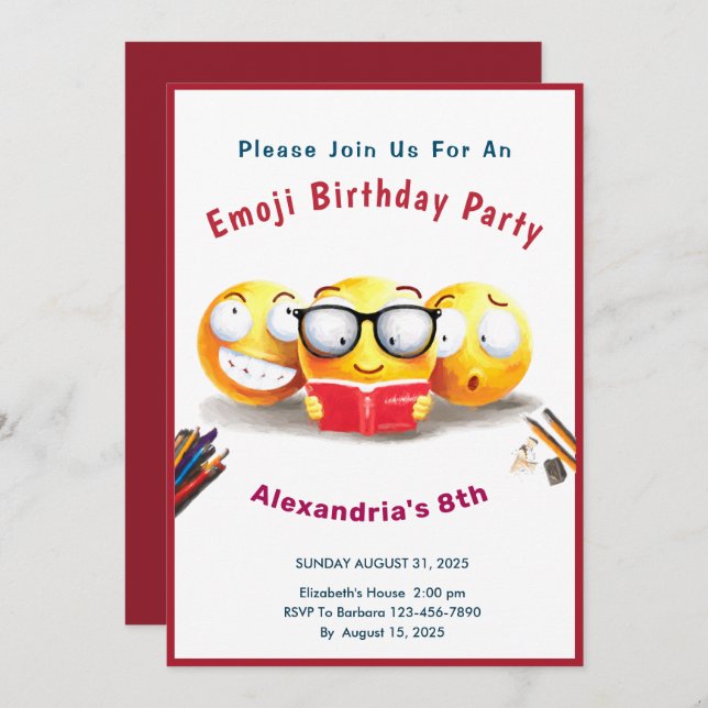 Convite Adoro Ler Leitura De Livros (Frente/Verso)