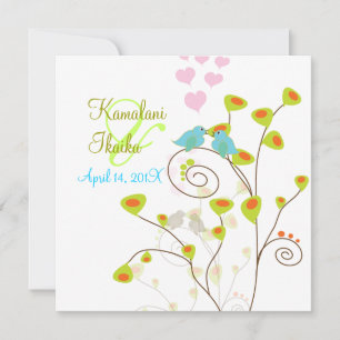 Convite Adoro pássaros, adicione seu passado...