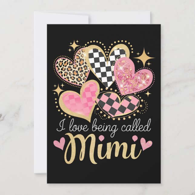 Convite Adoro ser chamada de Mimi Avó Dia da Mãe (Frente)