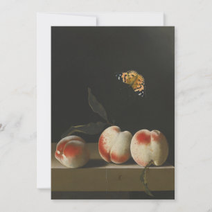 Convite Adriaen Coorte - Vida tranquila com três pêssego