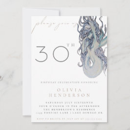 Convite Adult Mermaid ANY Birthday Party Invitation