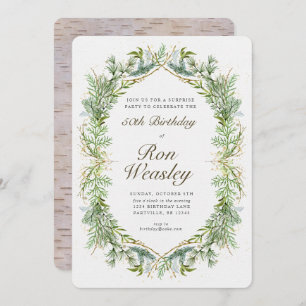 Convite adulto do aniversário do marco miliário