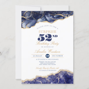 Convite Adulto Surpreendido Adulto Aniversário Elegante Ag