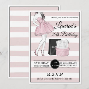Convite Adultos 30 40º 50º Festa de aniversário de champan