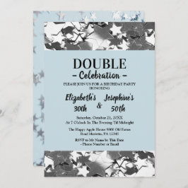 Convite Adultos Auros Duplos Aniversário Castros de prata