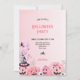CONVITE ADULTOS BONITOS E CRIANÇAS PINQUEM FESTA DE HALLOW