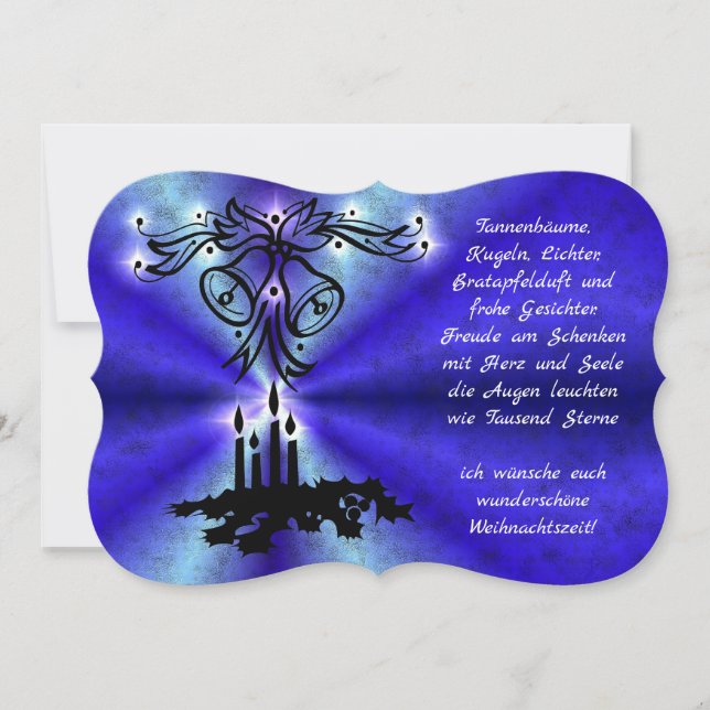 Convite Advent, Weihnachten, Gedicht auf Deutsch (Frente)