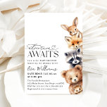 Convite Adventure Aguarda Chá de fraldas De Animais Da Flo<br><div class="desc">Apresentando o nosso encantador Convite para Chás de fraldas Woodland - a combinação perfeita de adoráveis bebês animais, design moderna, e tipografia sincera, tudo embrulhado num pacote minimalista, mas tendencioso. Projetado para aqueles que apreciam a beleza da simplicidade e o encanto das criaturas da floresta, este convite promete dar o...</div>