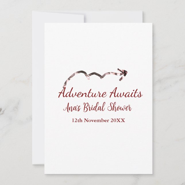 Convite Adventure aguarda o nome de adição do chá de panel (Frente)