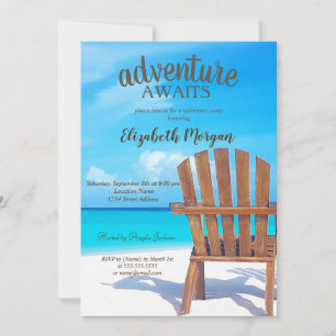 Convite Adventure Awaits Beach Presidente do Partido da Re