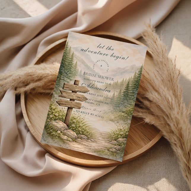 Convite Adventure Awaits Bridal Shower (Criador carregado)