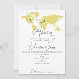 Convite Adventure Begins College Graduation Party