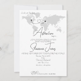 Convite Adventure Begins College Graduation Party