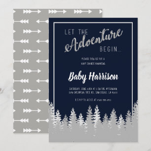 Convite Adventure Invation Chá de fraldas Sip e veja a árv