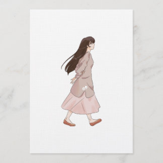 Convite Aesthetic Walking Girl Sticker