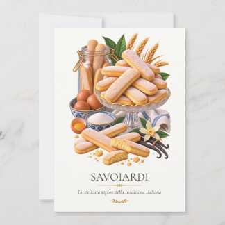 Convite Affiche Savoiardi – Vintage Italian Dessert