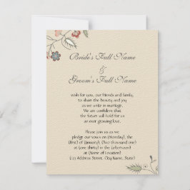 Convite Afiação floral do vintage