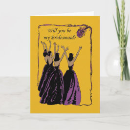Convite African American Will you be my bridesmaid?