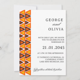 Convite African Ethnic Seamless Pattern Wedding