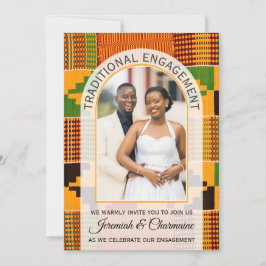 Convite African Ghana Kente TRADITIONAL ENGAGEMENT