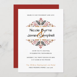 Convite Africana | Casamento moderno de Ancara Kente