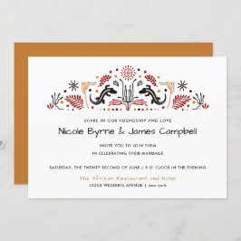 Convite Africana | Casamento moderno de Ancara Kente Lizar