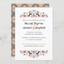 Convite Africana | Casamento moderno de Ancara Lizard