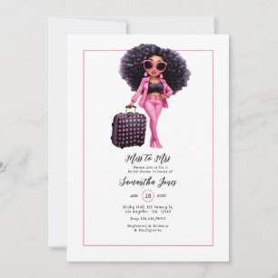 Convite Afro Americano de Senhorita para Senhora Chuveiro