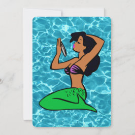 Convite afro latina mermaid ocean