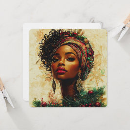 Convite Afrocentric Christmas Queen