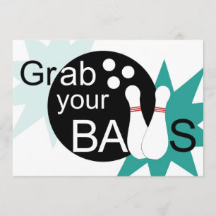 Convite Agarre suas bolas & deixe-nos ir aniversário de