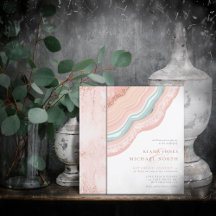 Agate Geode Glitter Wedding Rosa Dourado ID647