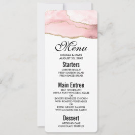 Convite Agite de Blush Rosa com Elegante de Fita Dourada