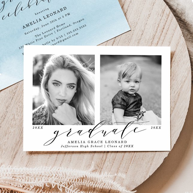 Convite Agora e depois a Festa de formatura de Fotografias (Criador carregado)