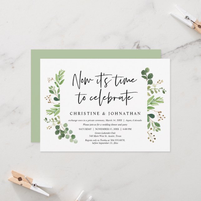 Convite Agora é hora de celebrar, Casamento às Escuras (Frente/Verso In Situ)