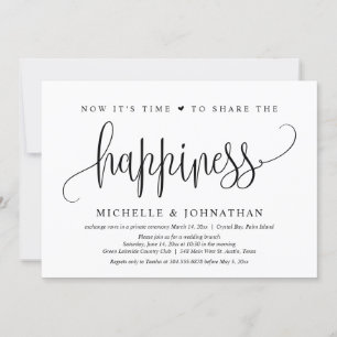 Convite Agora é hora de compartilhar a felicidade, Elopeme