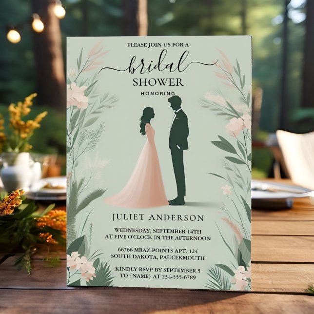 Convite Agora, embuste o Chá de panela verde do Sage Mint  (Criador carregado)