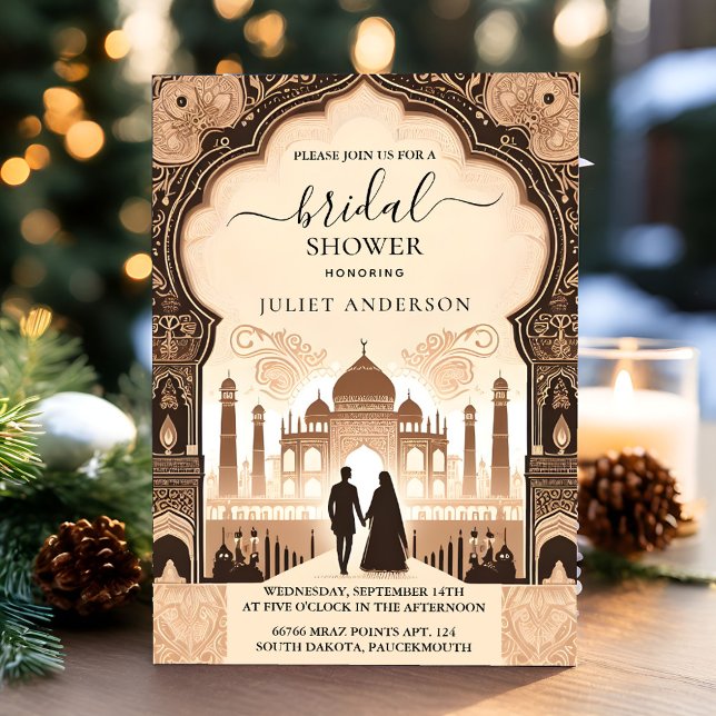 Convite Agora Hindi Henna Mehndi, Chá de panela de Estilo  (Criador carregado)