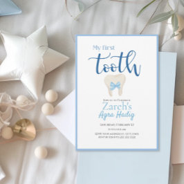 Convite Agra Hadig Armenian First Tooth Blue Personalizáve