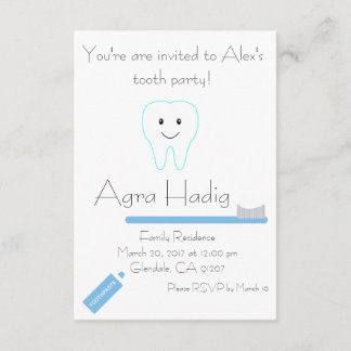 Convite Agra Hadig Tooth Party