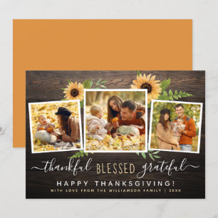 Convite Agradecido, Grateful   Ação de Graças da Família