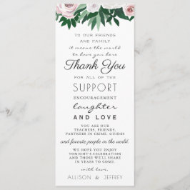 Convite Agradecimento de Configuração de Lugar Verde Flora
