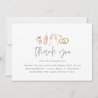 Agradecimento de despedida de solteira em aquarela