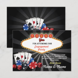 Convite Agradecimento Noivado Casamento Las Vegas Cassino