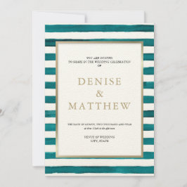 Convite Água Azul do Porto Estampa de Aquarela e Letreiro 