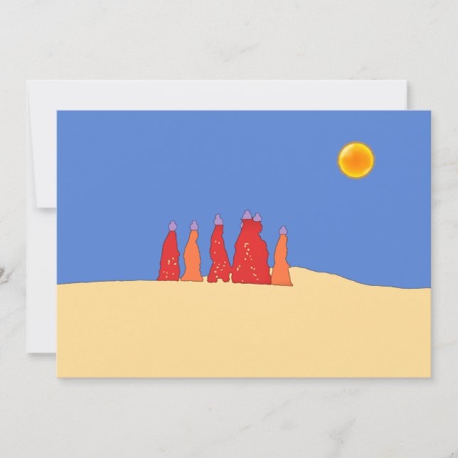 Convite Água carregando feminina no deserto de Thar - Raja (Frente)